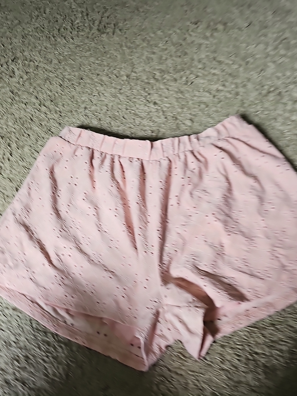 Pink Eyelet Women’s Knit Shorts